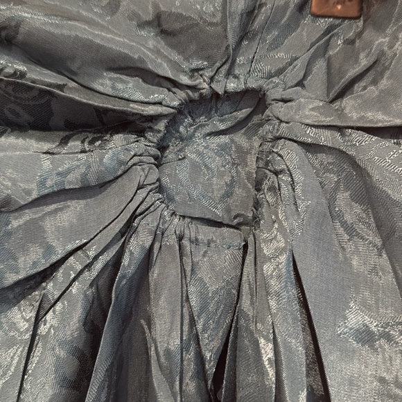 Band of the free CELENE DEEP TEAL LAYERED MIDI SKIRT - Picture 8 of 10